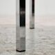 Chrome and glass coffee table