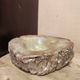 Ashtray in alabaster, brutalist style, Italy 1960.