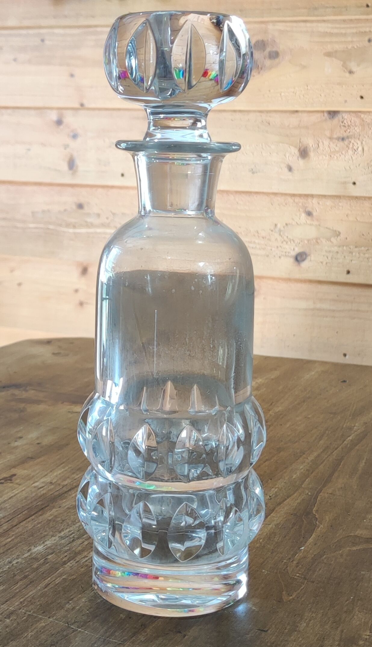 Large antique crystal decanter