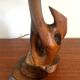 Vintage lamp in olive wood, 70s