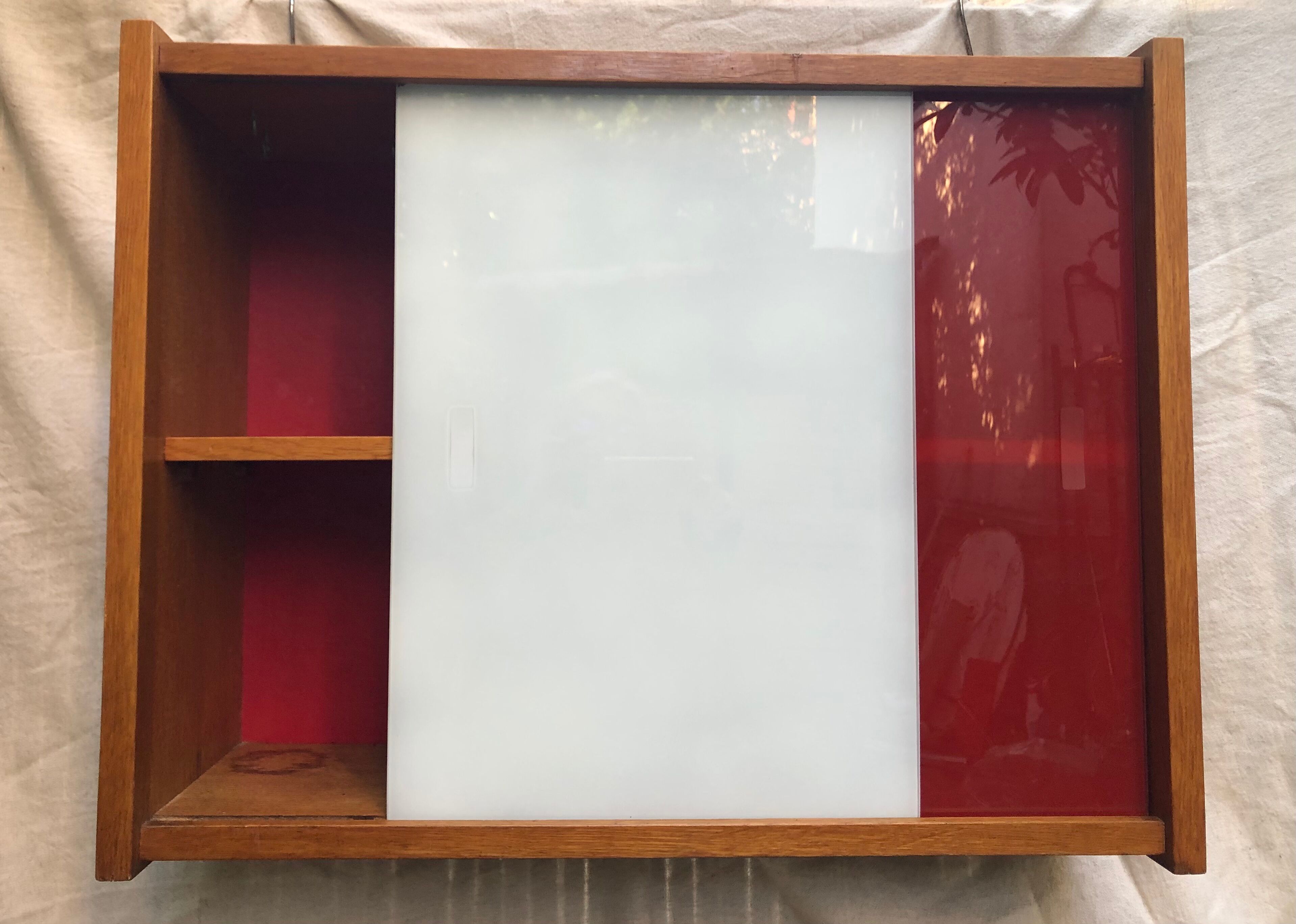 Wall showcase vintage storage furniture 60s