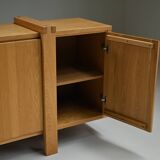 Brutalist oak sideboard, Belgium.