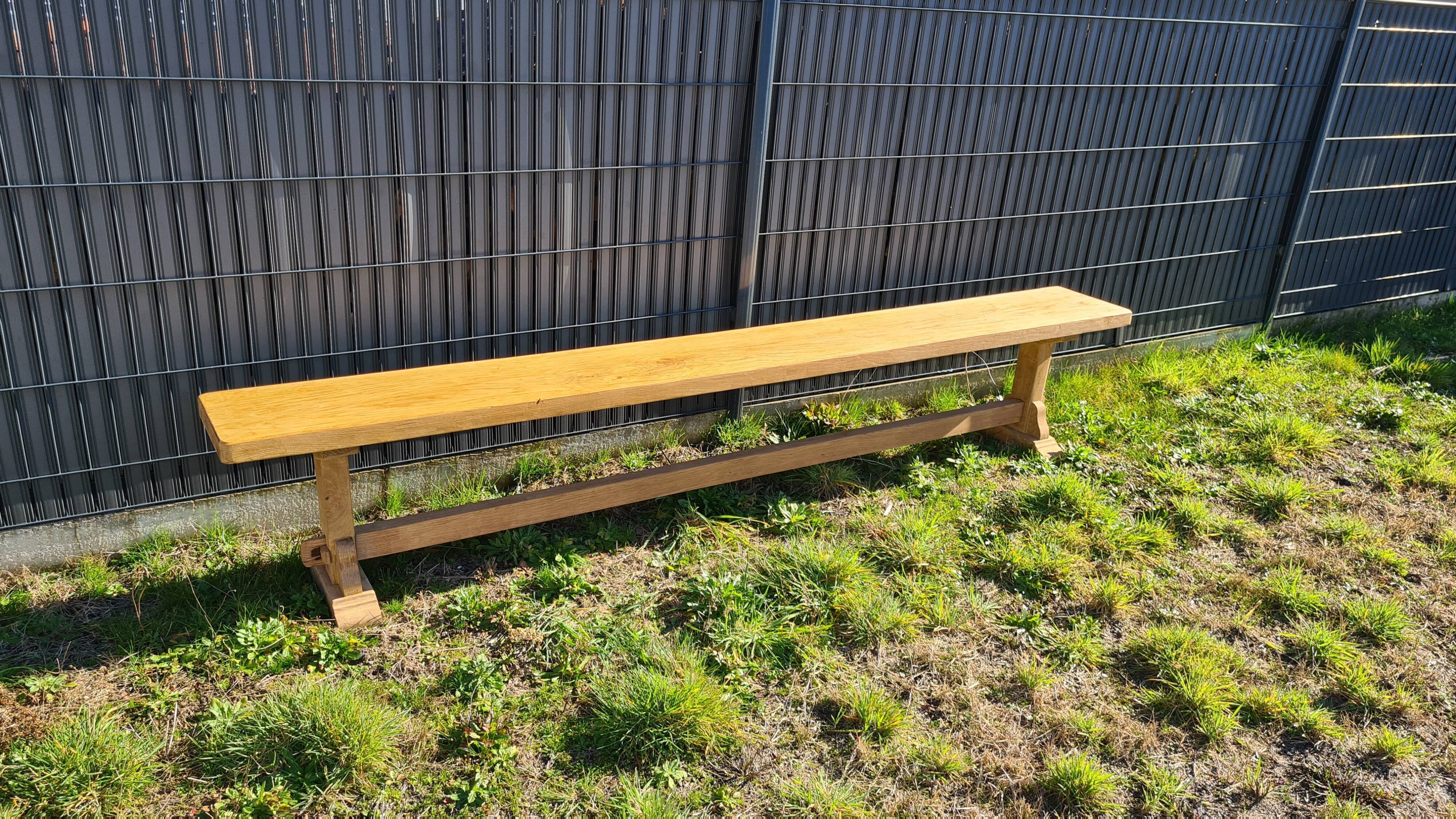 Banc de monastère en chêne massif