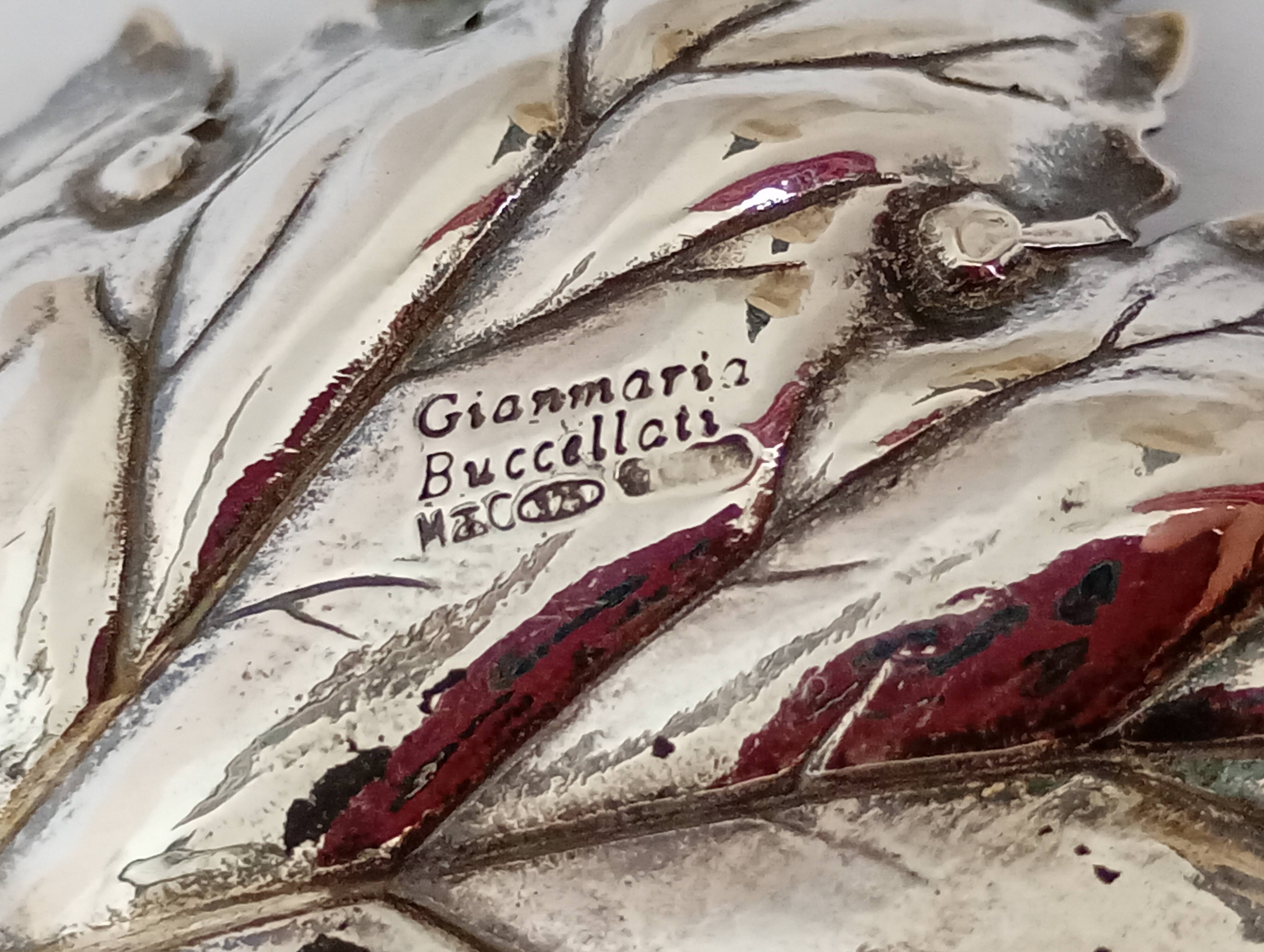 Gianmaria Buccellati Sterling Silver Vine Leaf Dish Italian 925 Silver