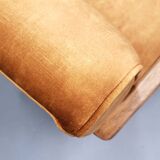 1930 Jindrich Halabala Bentwood Armchair in Rust Brown Velvet