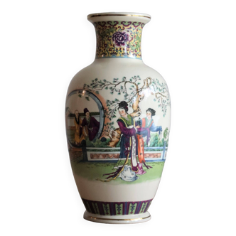 Vase en porcelaine famille rose chinois 20è siècle
