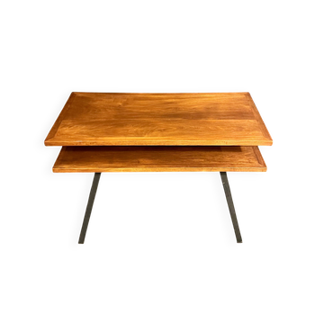 Double-top teak table