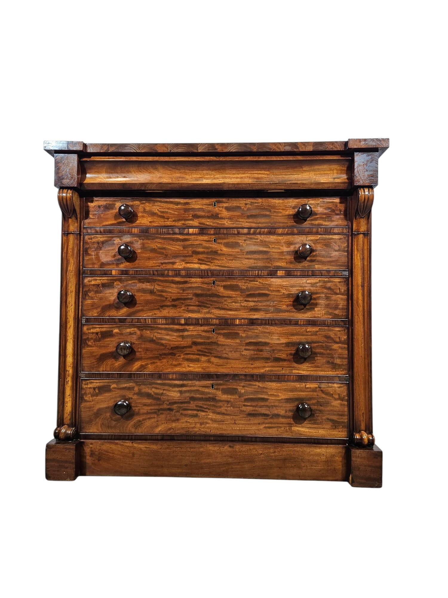 Chiffonier commode Biedermeier/Mahogany, première moitié du 19e siècle