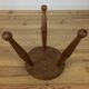 Art deco solid oak tripod stool