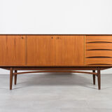 Midcentury Teak Sideboard, Norway, 1960s, Gustav Bahus Style, Fully Restore