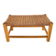 Stool bench wood and rope vintage bohemian spirit