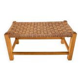 Stool bench wood and rope vintage bohemian spirit