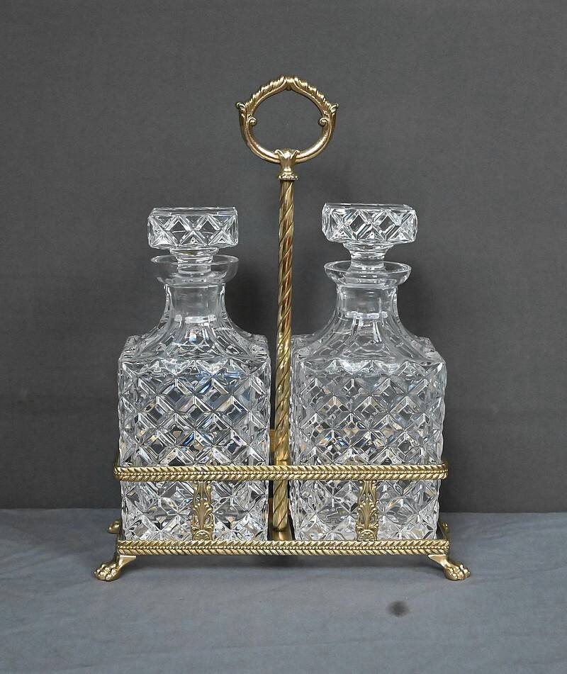 Bronze and Crystal Liquor Cabinet – Late 19th Century