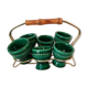 Green ceramic egg cup set 60