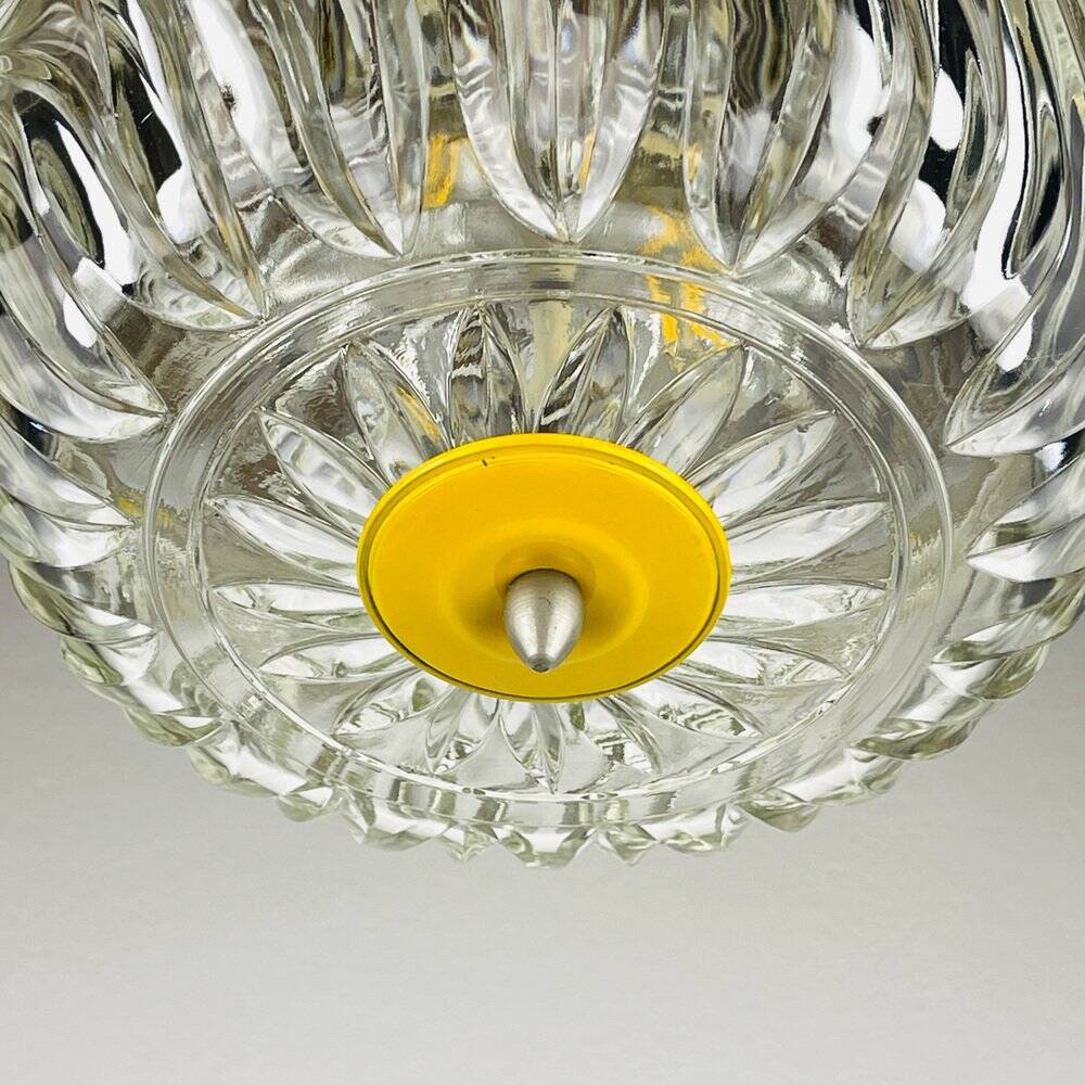 Suspension italienne jaune du milieu du siècle, années 1960