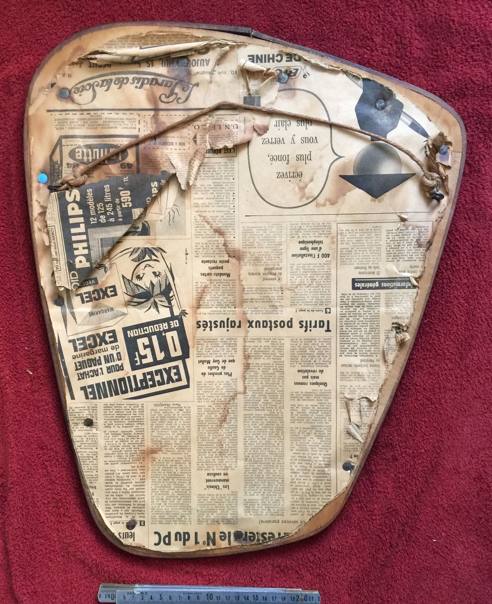 Scandinavian teak mirror of the 1960s free form