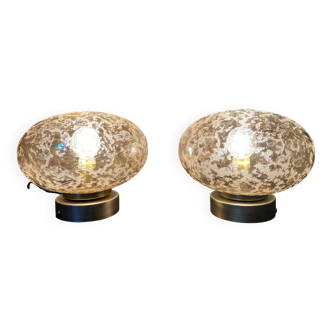 Murano glass mushroom table lamps