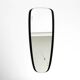 Large Mid Century wall mirror with extraordinary black glass frame