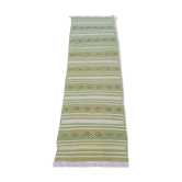 Traditional handmade green corridor carpet 65x200cm