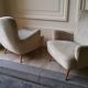 Organic wingback chairs in the 50-60s vintage armchair