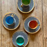 Set of 4 vintage cups Pralognan de Salins
