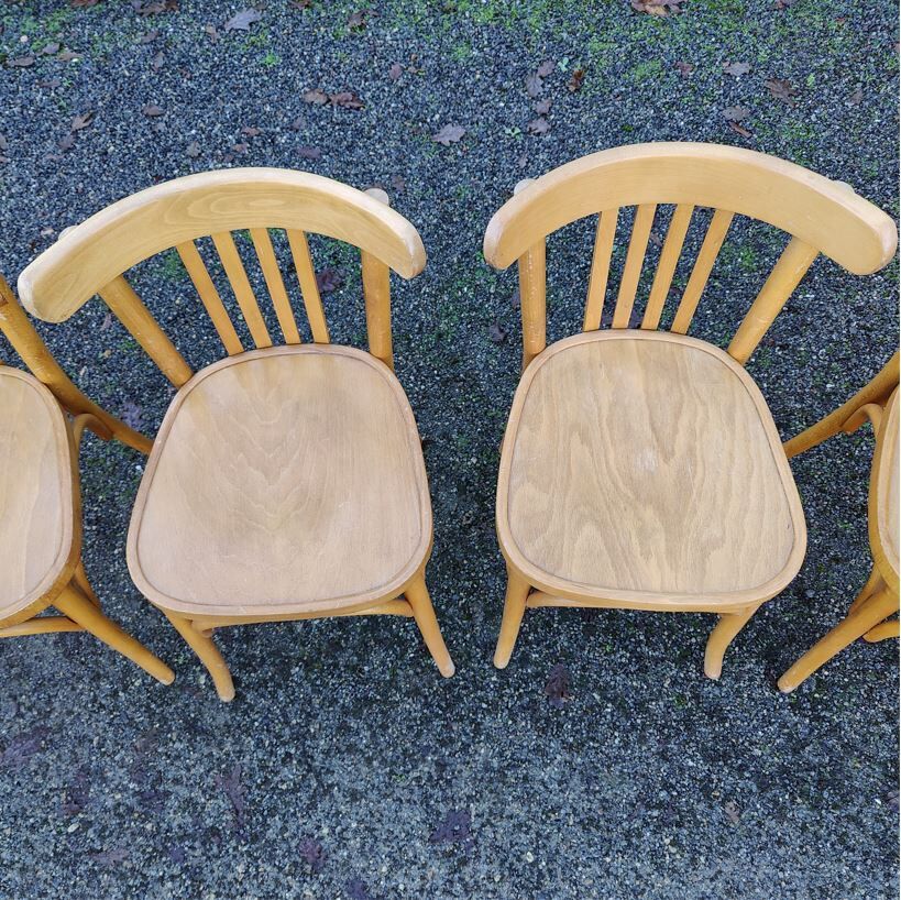 Light wood bistro chairs