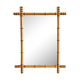 Fake bamboo wooden mirror 85 x 65 cm