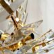 Rafael Tormo 6-light chandelier in gold metal and transparent tassels