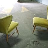 Yellow green trio of drivers at Danish flesh wing ears Elias Svedberg years 50/60