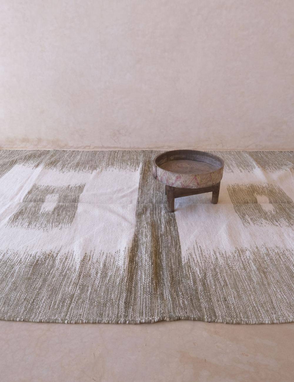Tapis Kilim Vert Sauge - 312 x 188 cm