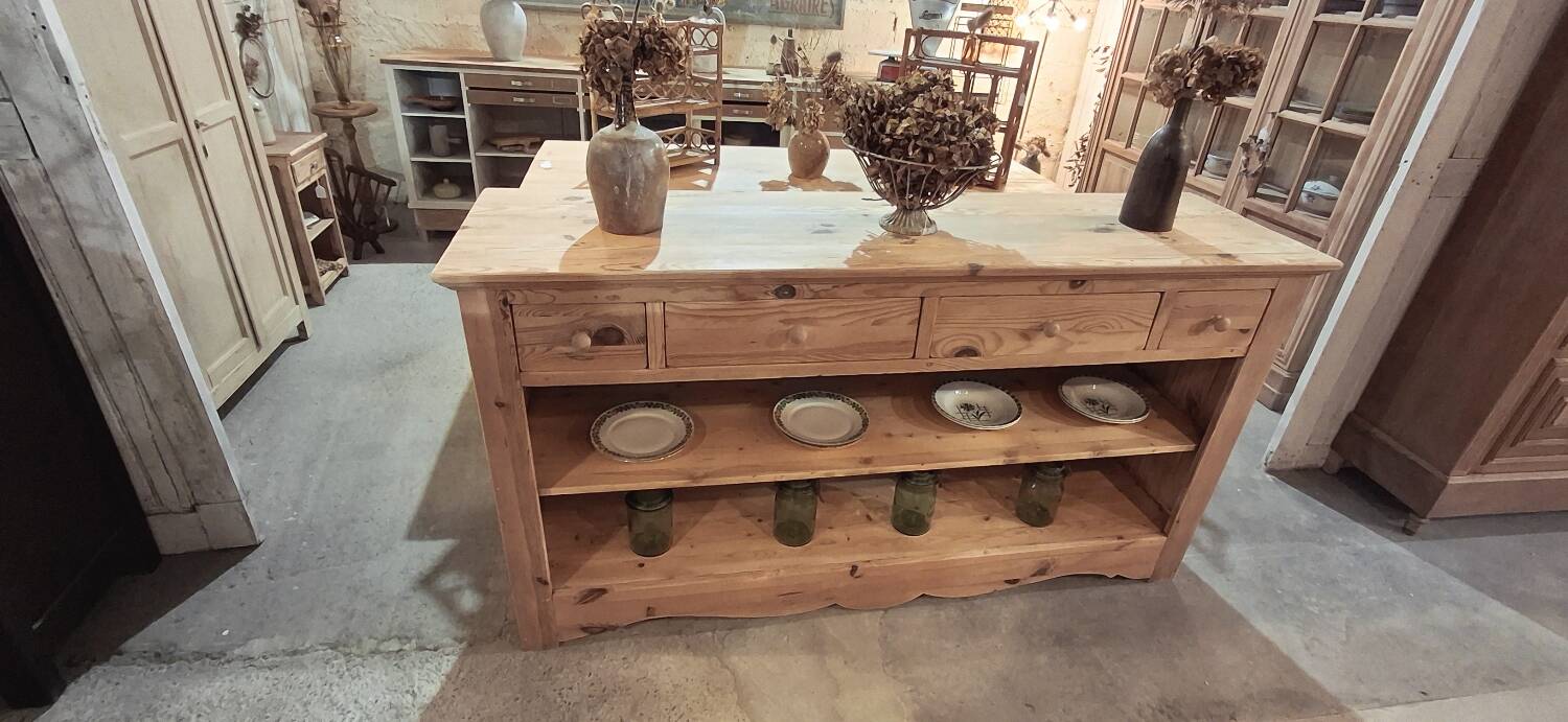 Open buffet in fir wood