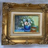 Signed flower painting