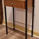 Bedside table, wood and metal, vintage, 60s