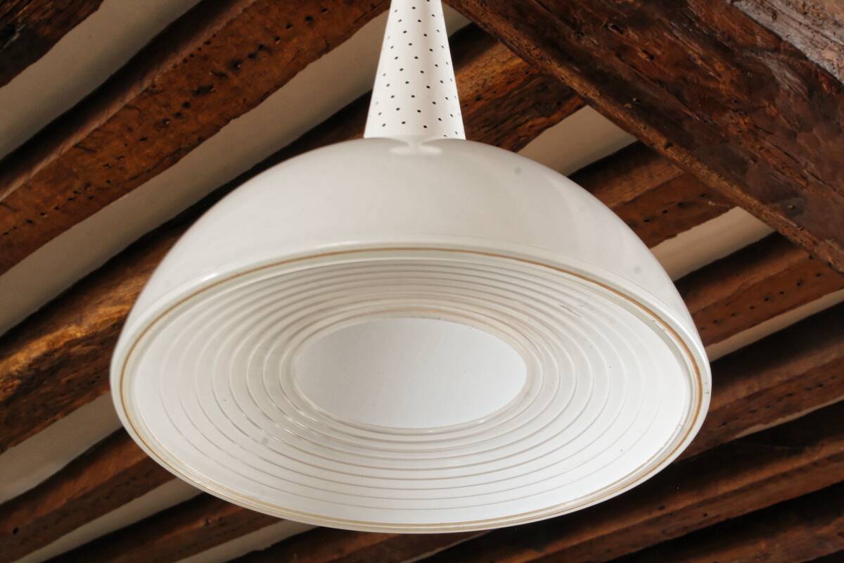 Mathieu Matégot for Holophane, modernist pendant, circa 1955-1960.