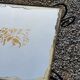 Coffee table end of sofa of the 50s mirror tray base wrought iron