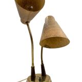 Mid-century modern two lights lamp, France circa 1960