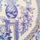 Set of 2 saucers, Lunéville lace, blue and gold, Blairs