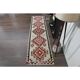 1970s Turkish Oushak Handmade Wool Cotton Beige Runner Rug 89x344