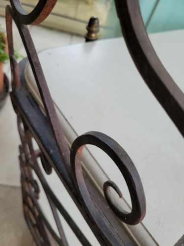 Wrought iron baker's grid.