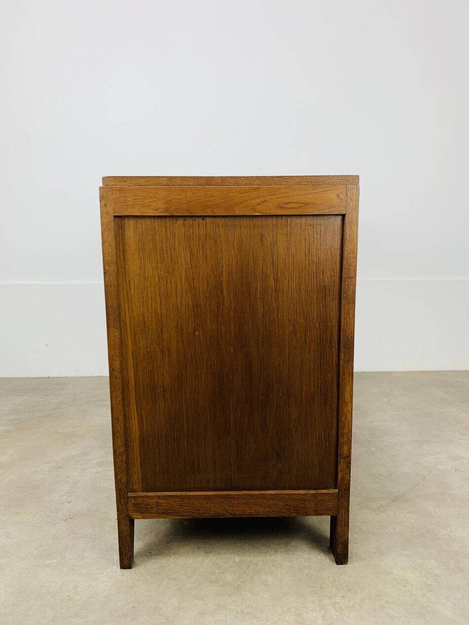 Wooden chest of drawers, splayed legs from the 1950s, vintage