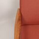 Scandinavian armchair in terracotta wool, 1970