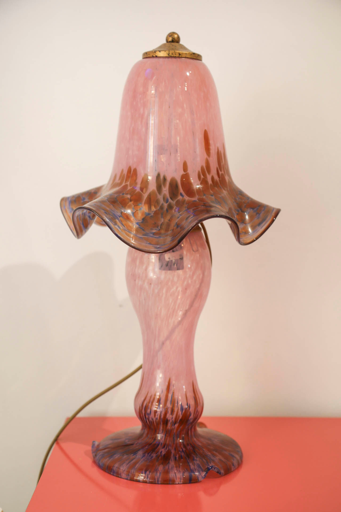 Lamp Tulip Blown Glass Pink
