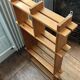 Mirror shelf in blond pine 80s