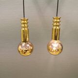 Frimann Goldstar pendant lights made by Philips in the 1970s. Model SPYBALL