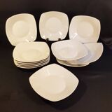 10 White porcelain soup plates