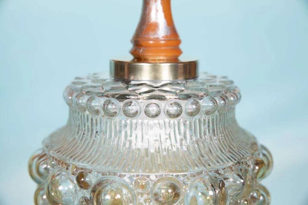 Vintage Scandinavian glass pendant, bubble glass pendant.