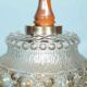 Vintage Scandinavian glass pendant, bubble glass pendant.