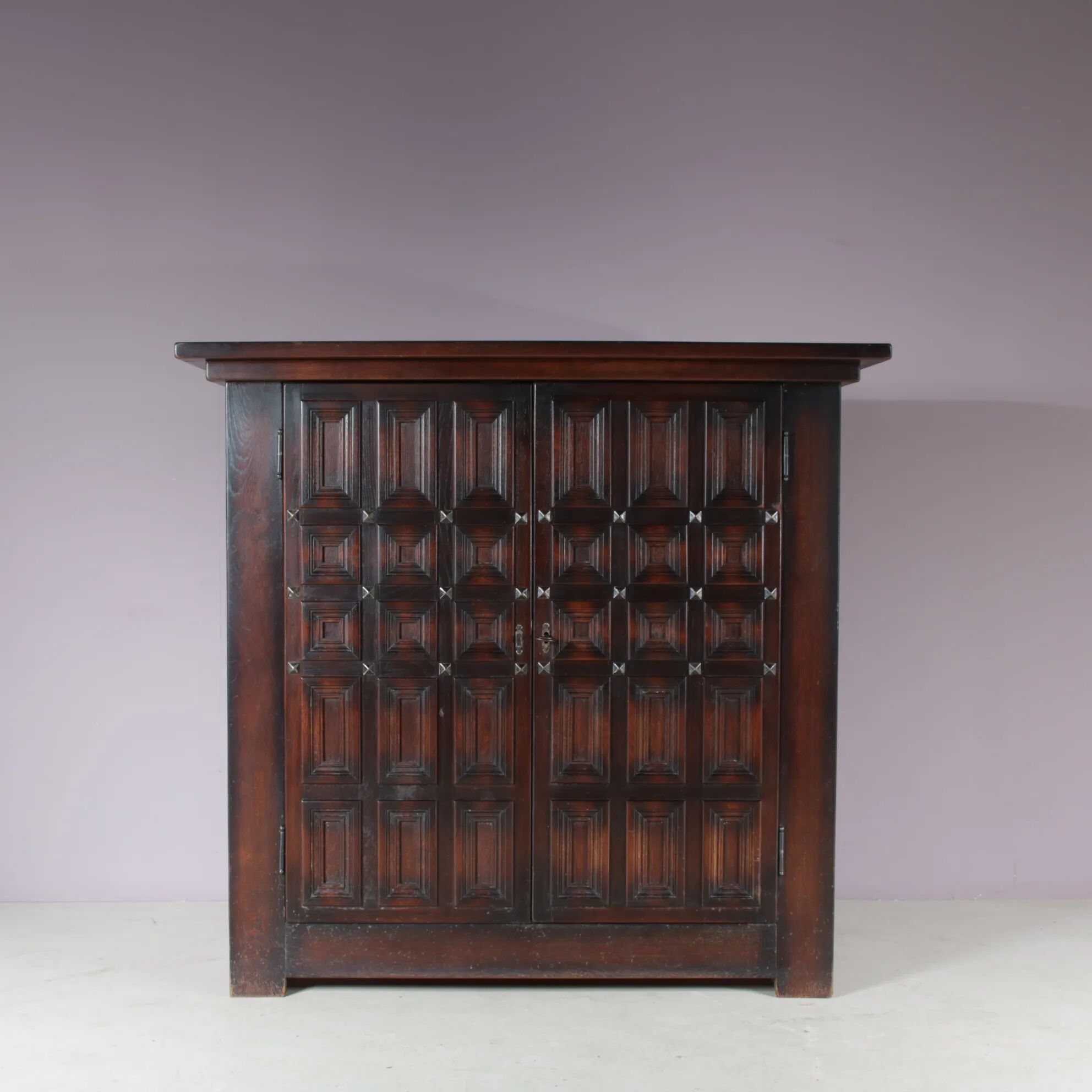 1960s Brutalist highboard cabinet from Spain