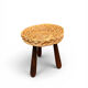 Oak and straw stool – Audoux-Minet – 1950s-60s
