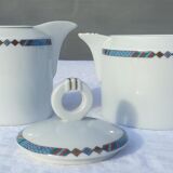 Sugar bowl and milk jug porcelain Létang & Rémy